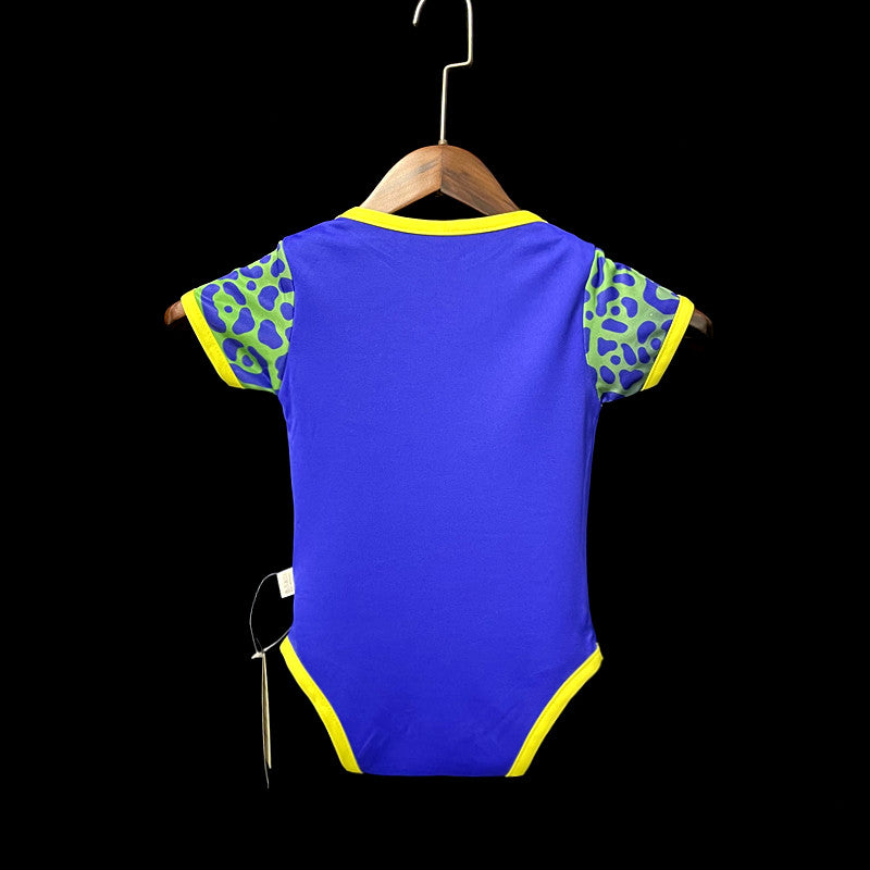 22/23 Brazil Baby - Away Soccer Jersey Suit Newborn Romper Jumpsuit Football Uniform