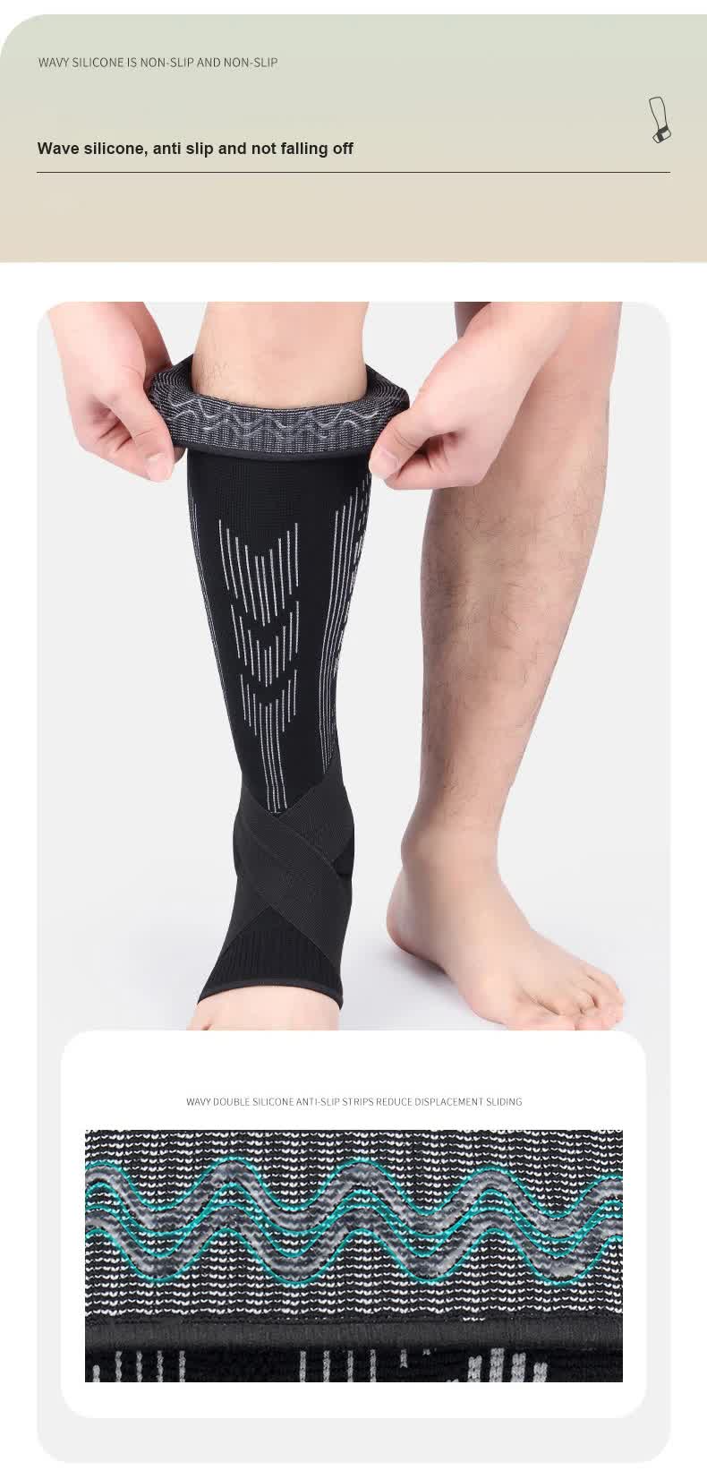 Size XL 1 Pair Black Compression Calf Sleeves for Sports - Adjustable Support for Running, Soccer, Hiking & More