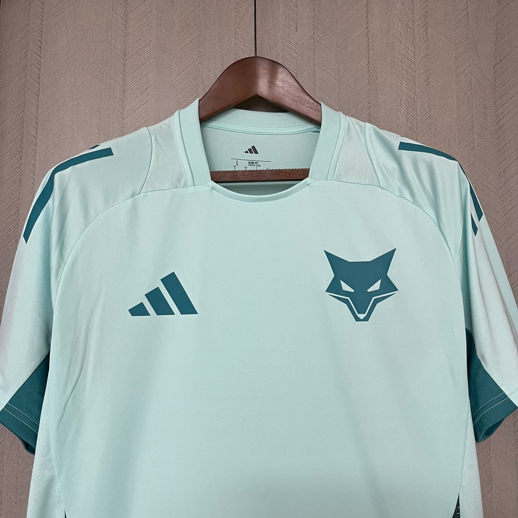 Camisa Cruzeiro Treino 2025/26 Masculina Adidas - Azul Turquesa Claro