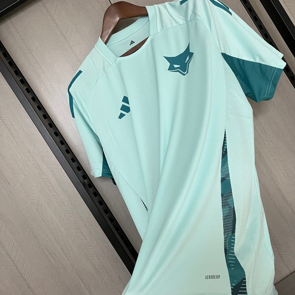 Camisa Cruzeiro Treino 2025/26 Masculina Adidas - Azul Turquesa Claro